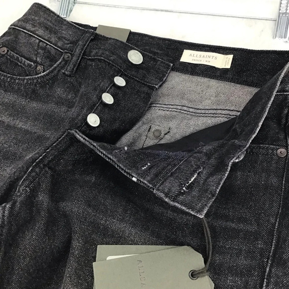 All Saints “Switch” Men’s Skinny Short Washed Black Denim Summer NWT Size 28 - Picture 6 of 8